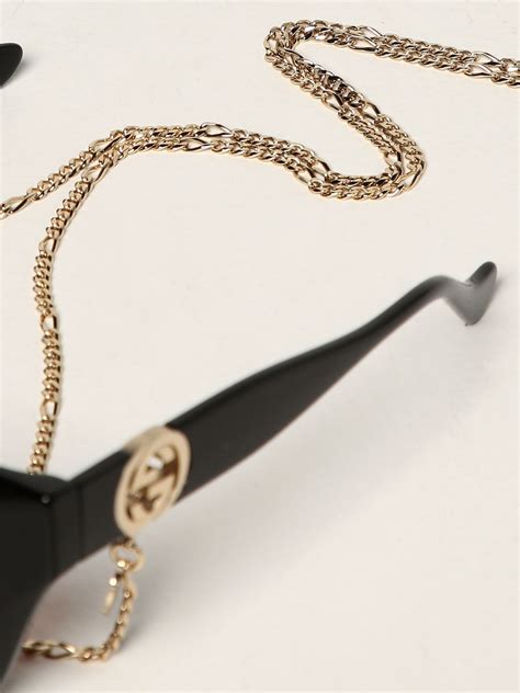 gucci glasses with chain|Gucci Sunglasses for Women .